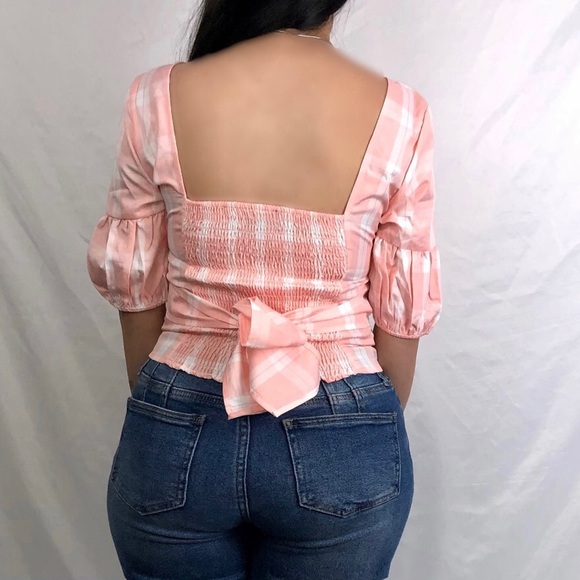 Pink plaid wrap - Picture 2 of 2